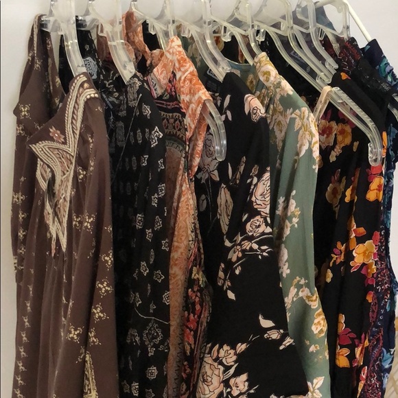 BOHO STYLE BROWN & CREAM DRESS - Picture 7 of 8